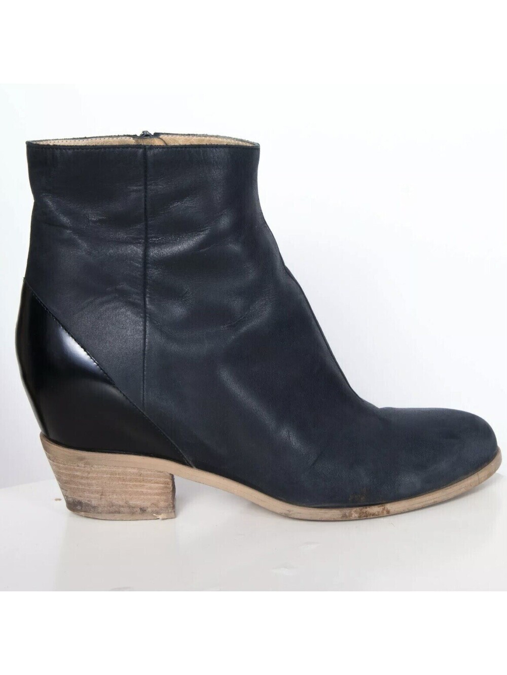 Maison Martin Margiela MM6 Black Leather Ankle Boots 39.5 / US 9.5